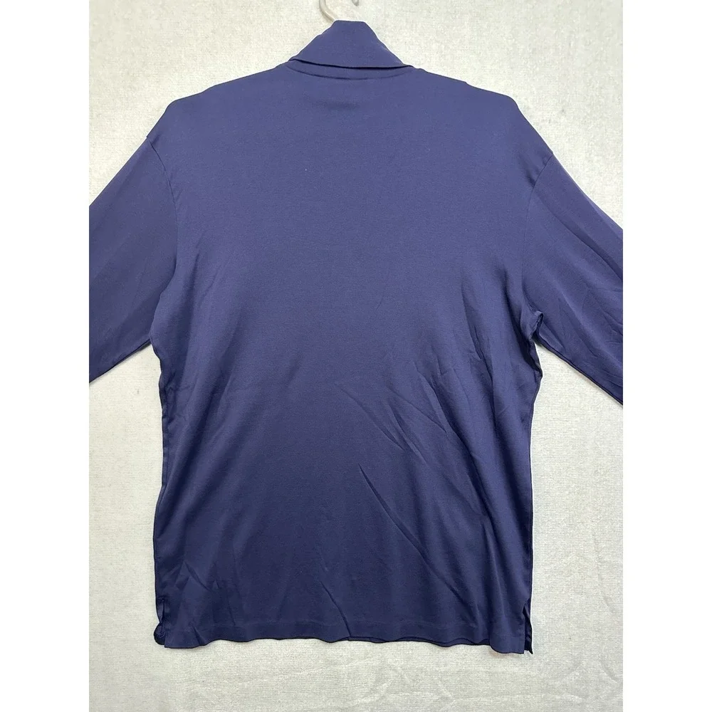 Polo Golf Ralph Lauren Mens XL Navy Blue Long Sleeve‎ Turtleneck Cotton Pullover